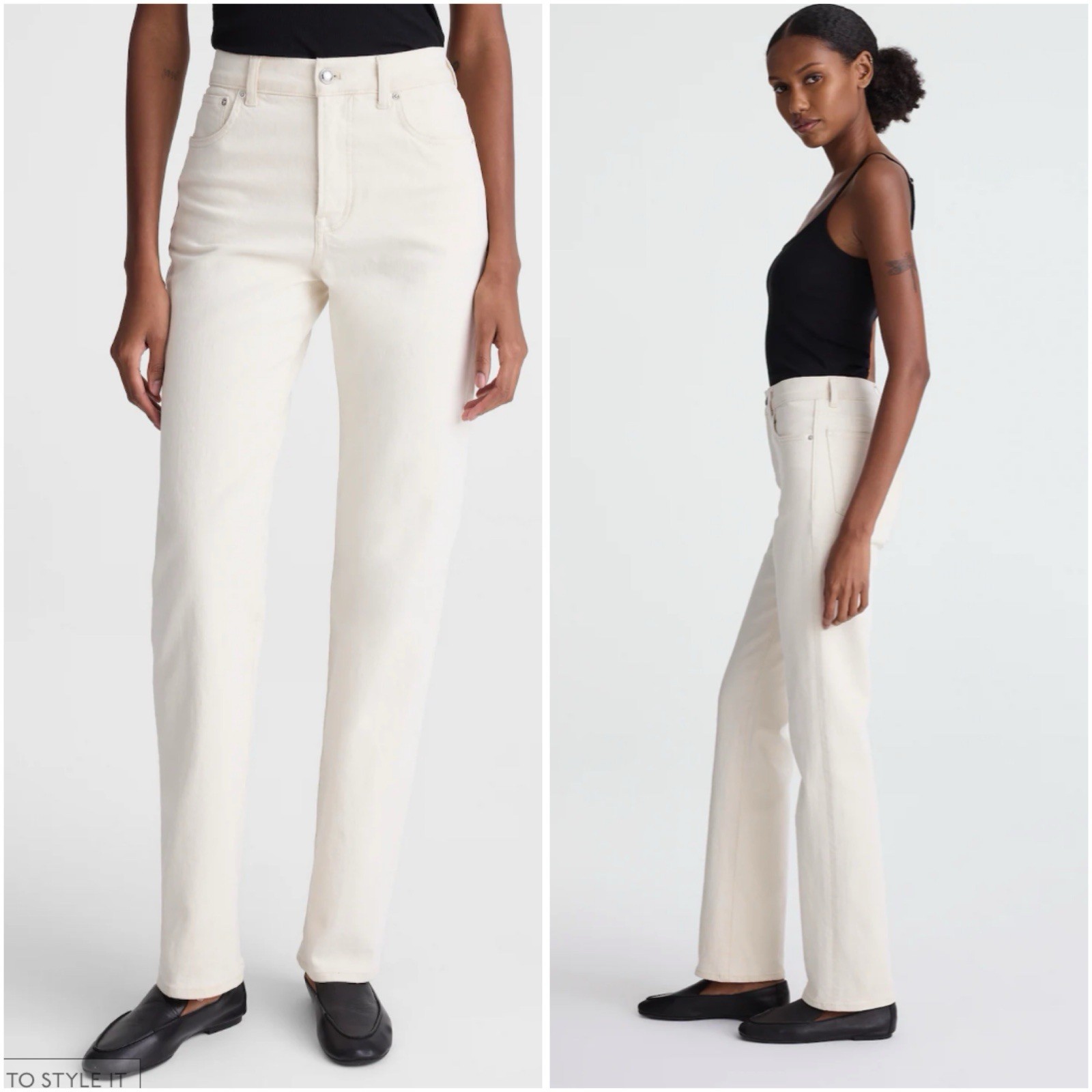Madewell The Longline Straight Jean Vintage Canvas Ivory 29 NEW Capsule Wardrobe