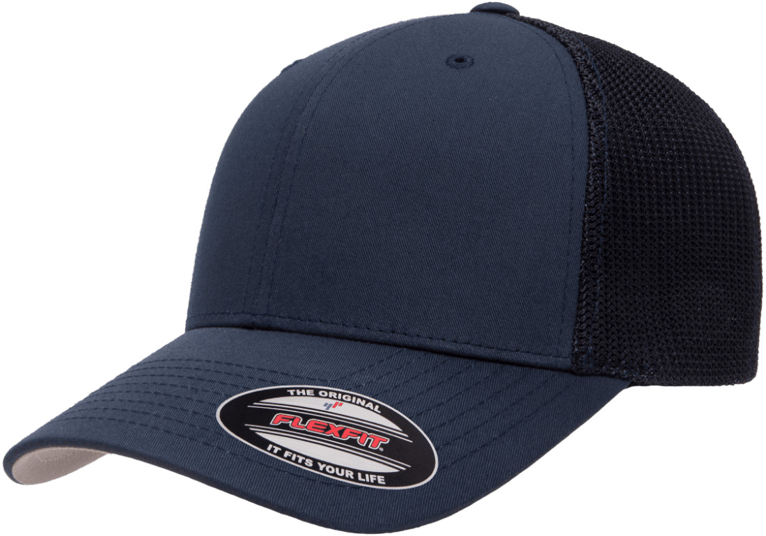 Flexfit Trucker Hat 6511 Fitted Mesh Baseball Cap Plain Blank Flex Fit OSFM