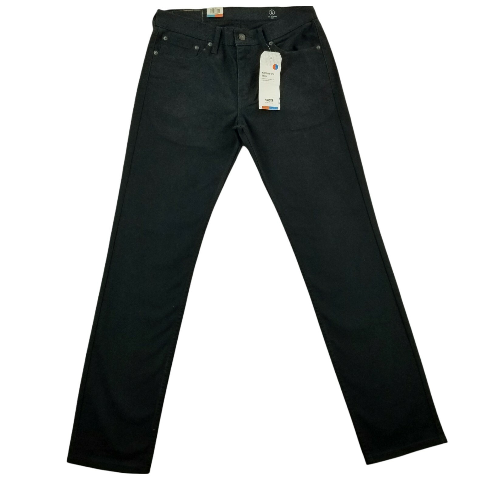Levi’s 511 Slim Fit Jeans Men’s Stretch All Seasons Mid Rise Zip Dark Wash Pants