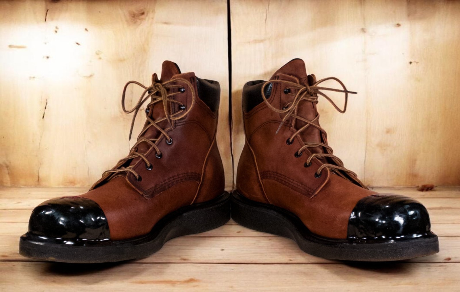 Red Wing 676 Supersole Boots with Black Tuff Toe Size 14D (Soft Toe) (USA)