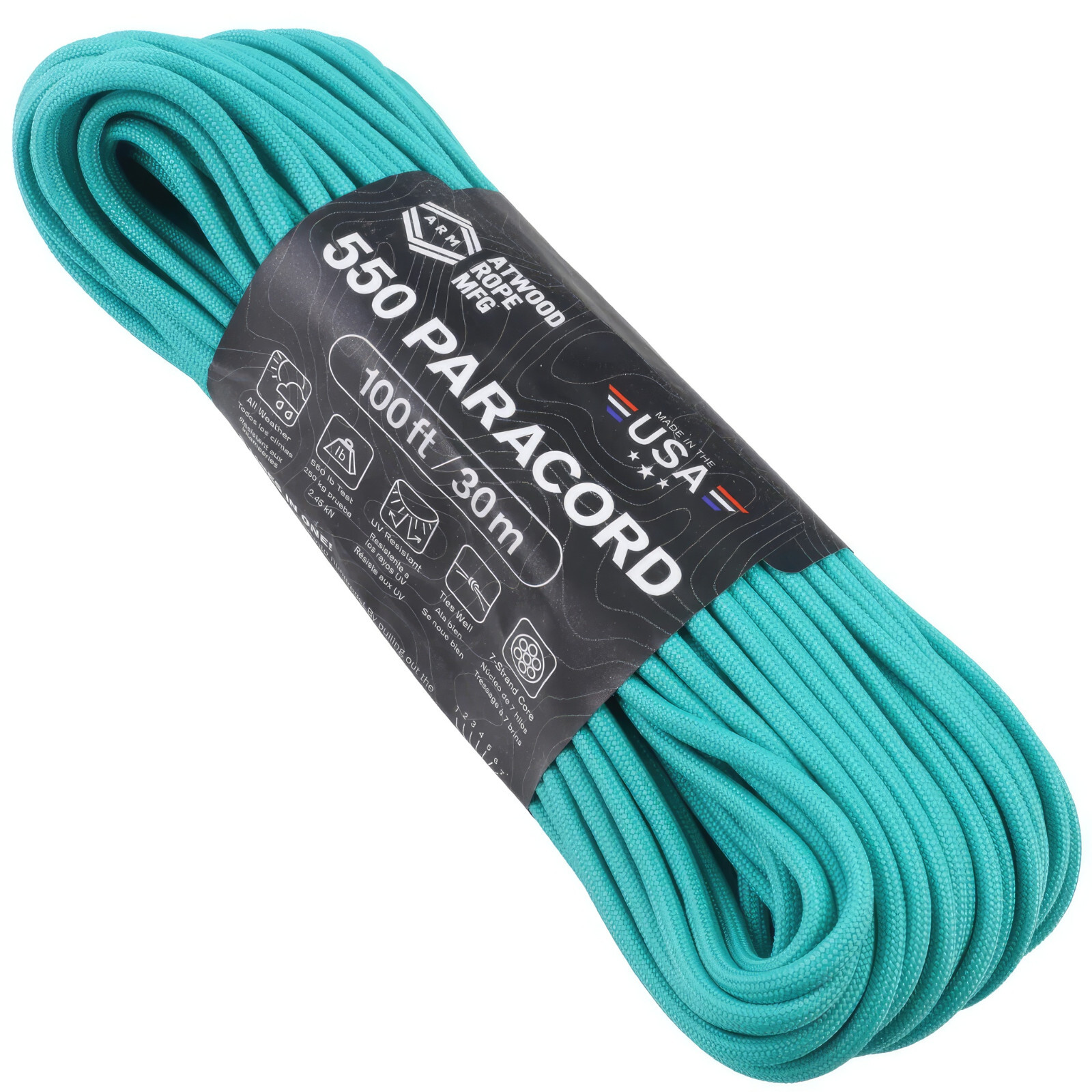 Pair of Shoelaces 550 Paracord 4mm Type III 7Strand ATWOOD USA 40+ colours