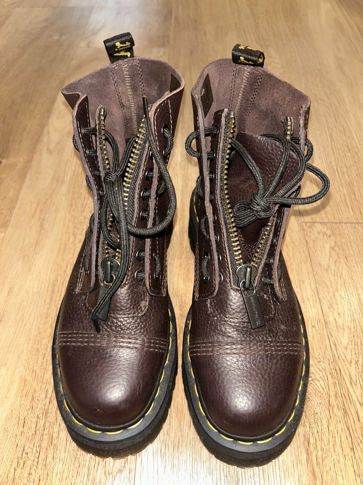 Doc Marten’s Maroon Sinclair Zip Up Lace Up Boots Womens US 8 UK6