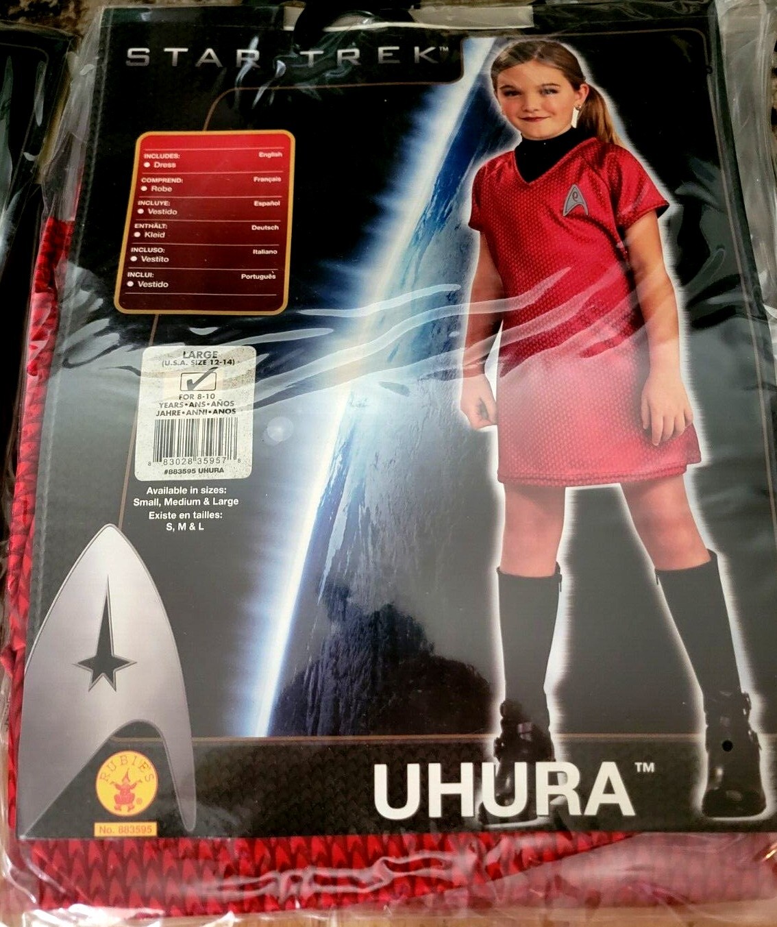 Star Trek Kids – Rubies Costumes Kirk, Scotty, Spock, Lt Uhura – Use Drop Down