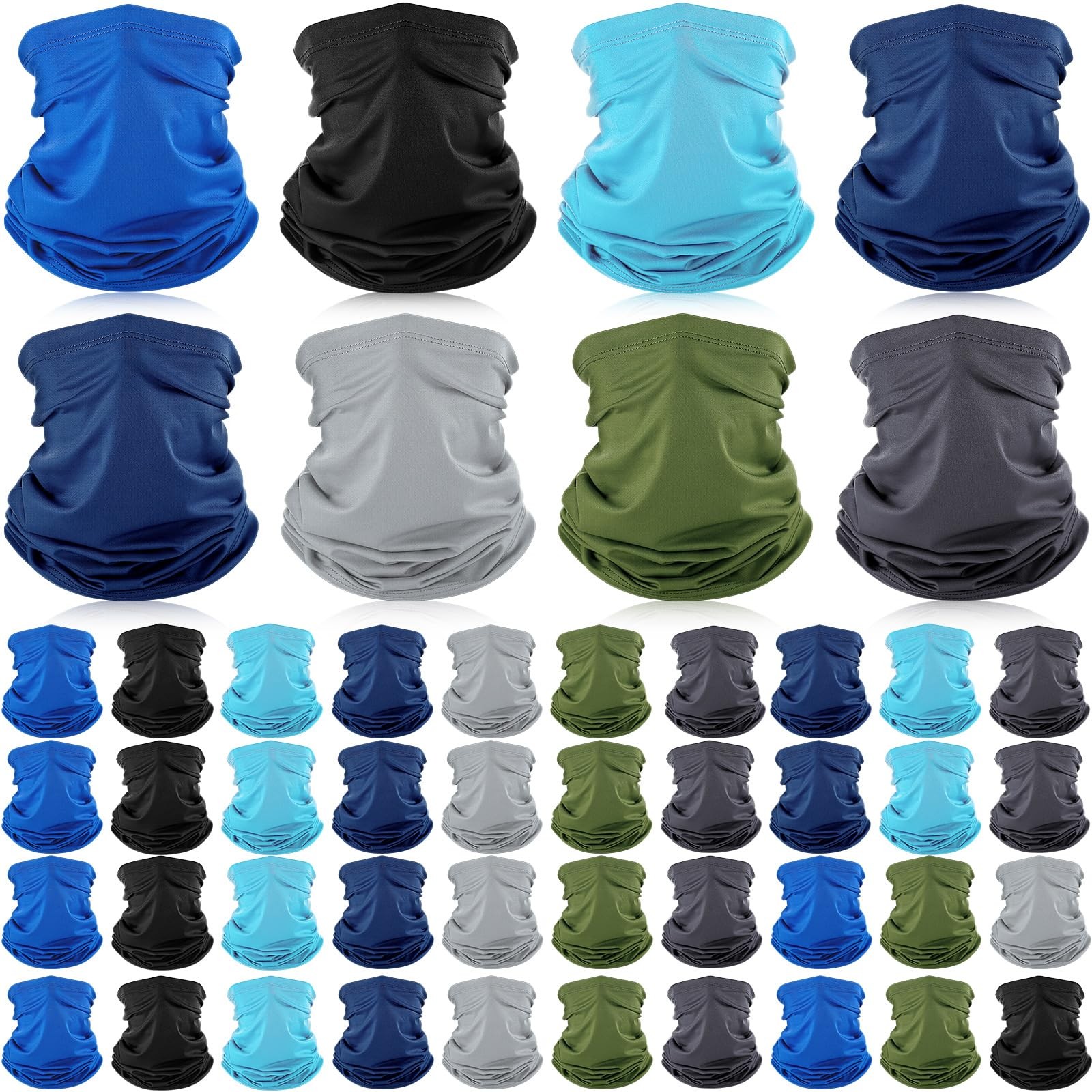 40 Pcs Neck Gaiter Bulk Summer Face Mask UV Protection Face Cover Scarf Balac…