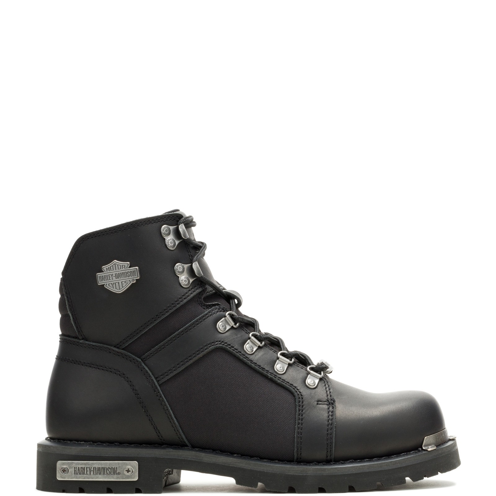 Harley-Davidson Edgefield D93885 Mens Black Leather Motorcycle Boots