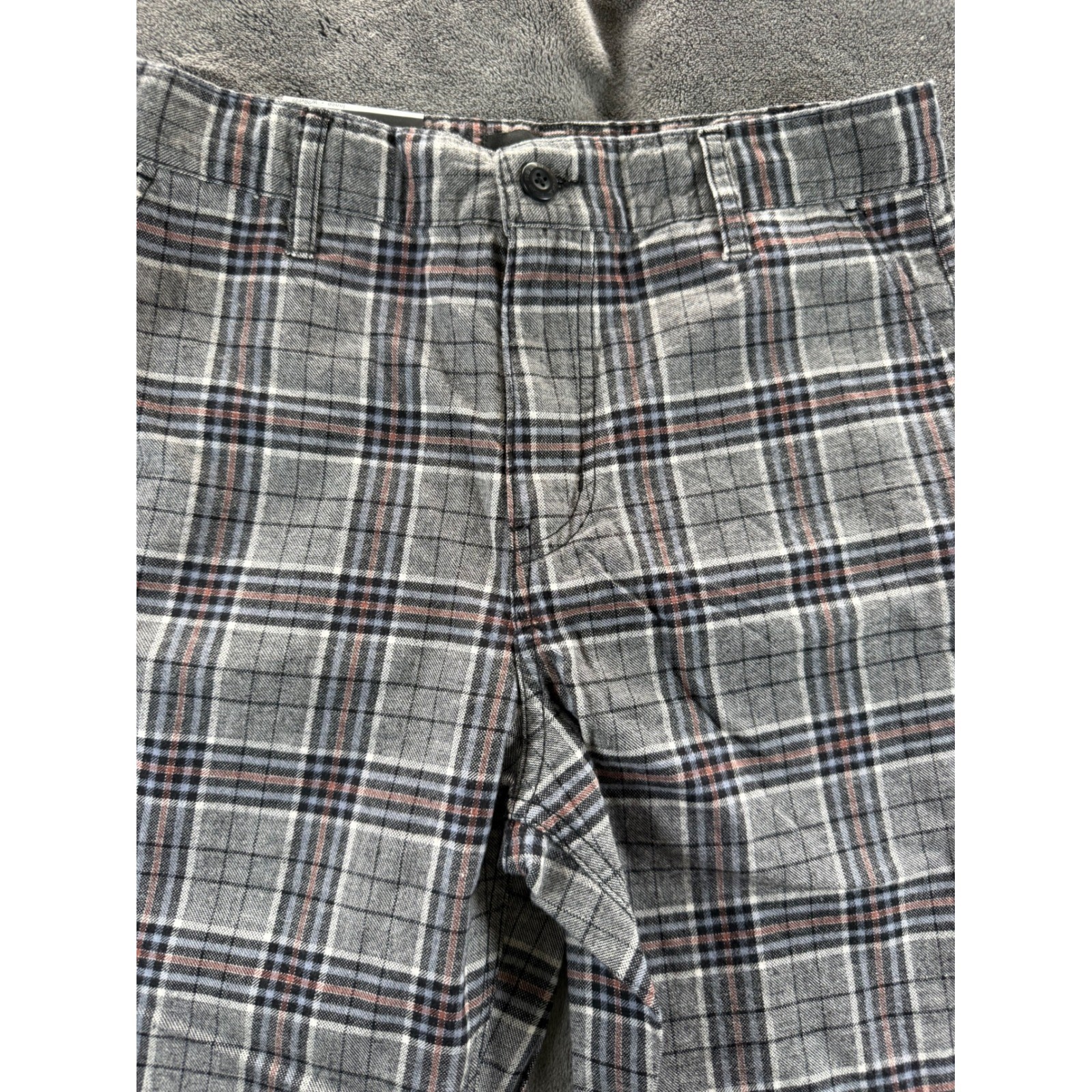 NWT RSQ Loose Plaid Pants Grey Black Checkered Straight Leg W28xL32 New