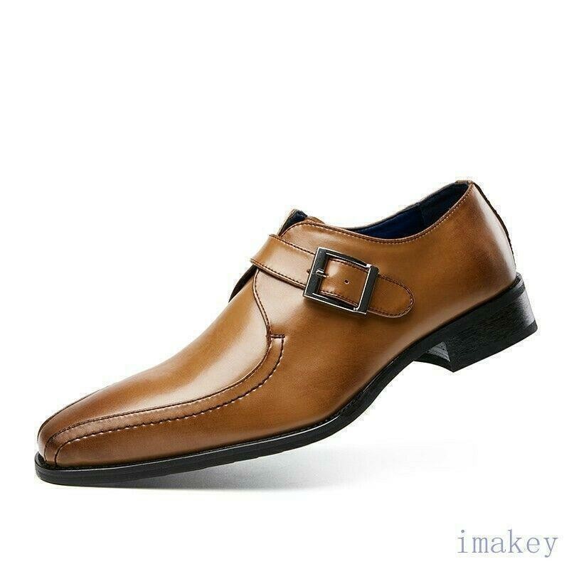 Mens Pointed Toe Leather Oxfords Business Low Top Club Casual Evening Shoes Size