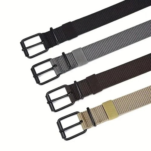 Men Nylon Canvas Tactical Belt Heavy Duty Quick Release Buckle Work Belt