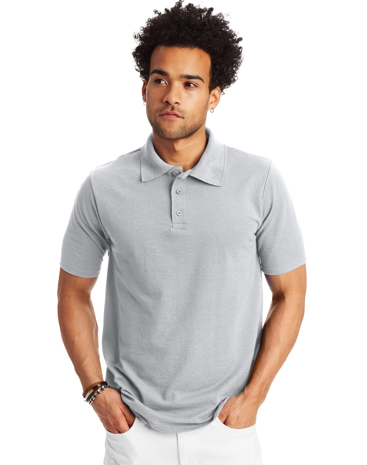 Hanes Men’s Pique Polo Shirt (Big & Tall Sizes Available)