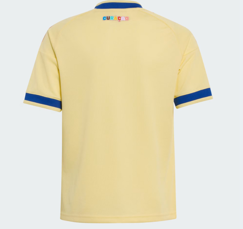 Curacao Fifa 2026 Away Jersey Yellow Blue Wave Kids Size XS-XL 100% Authentic