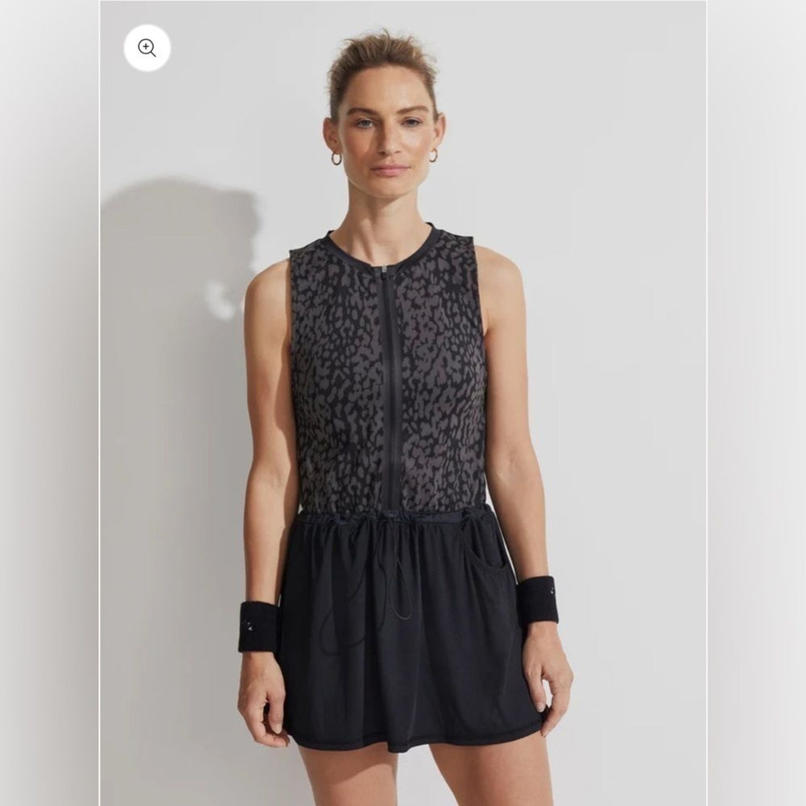 NWT Varley Lagoda Tennis Dress Shadow Animal Print Small Pickleball