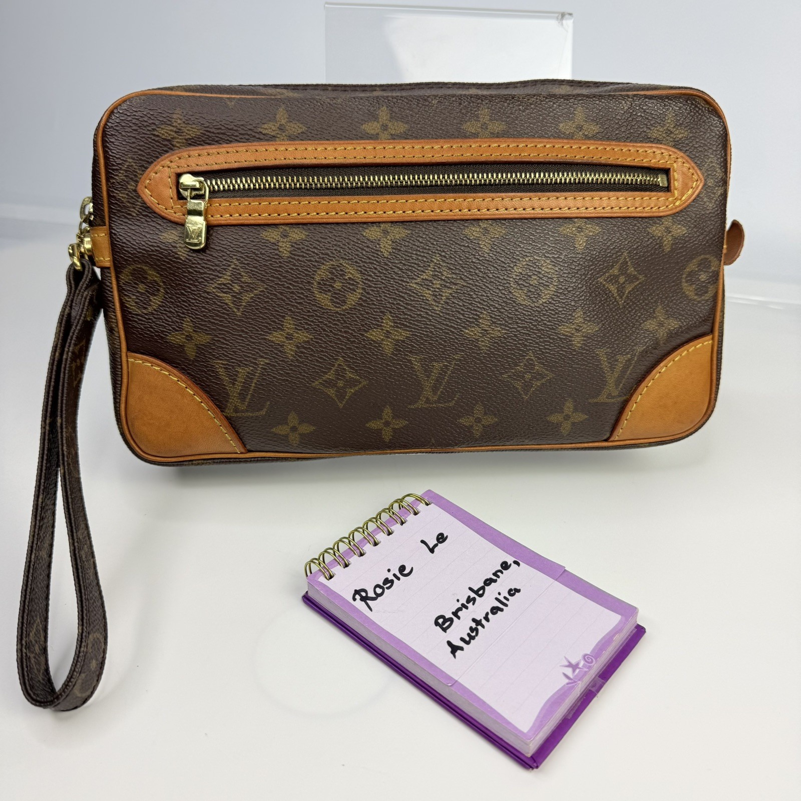 LOUIS VUITTON Marly Dragonne GM Handbag/Clutch Vintage Monogram Authentic