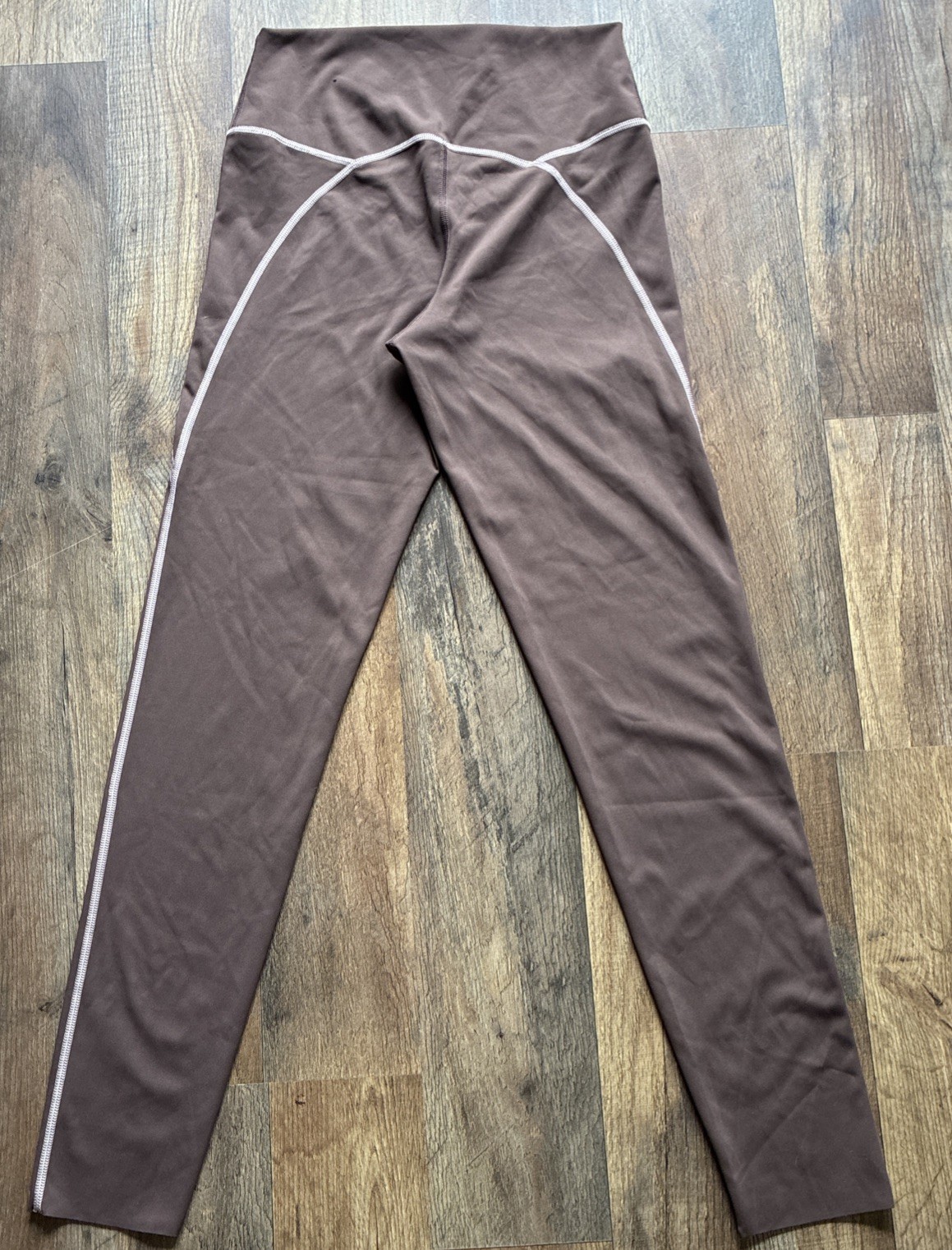 OFFLINE by Aerie Goals 7/8 High Rise Leggings Brown Contrast Stitch Size Small M