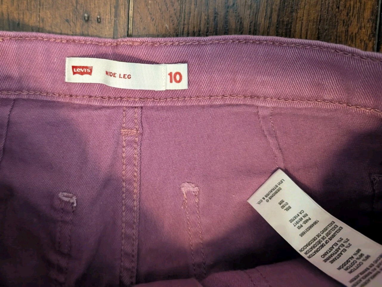 Levi’s Girls 10 Wide Leg Carpenter Pant Pink Grape High Rise Skate Gorpcore Boho