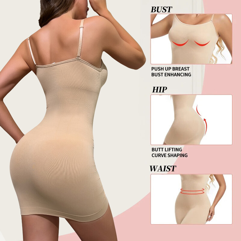 Women Shapewear Bodysuits Belly Control Seamless Slimming Full Slip Body Shaper
