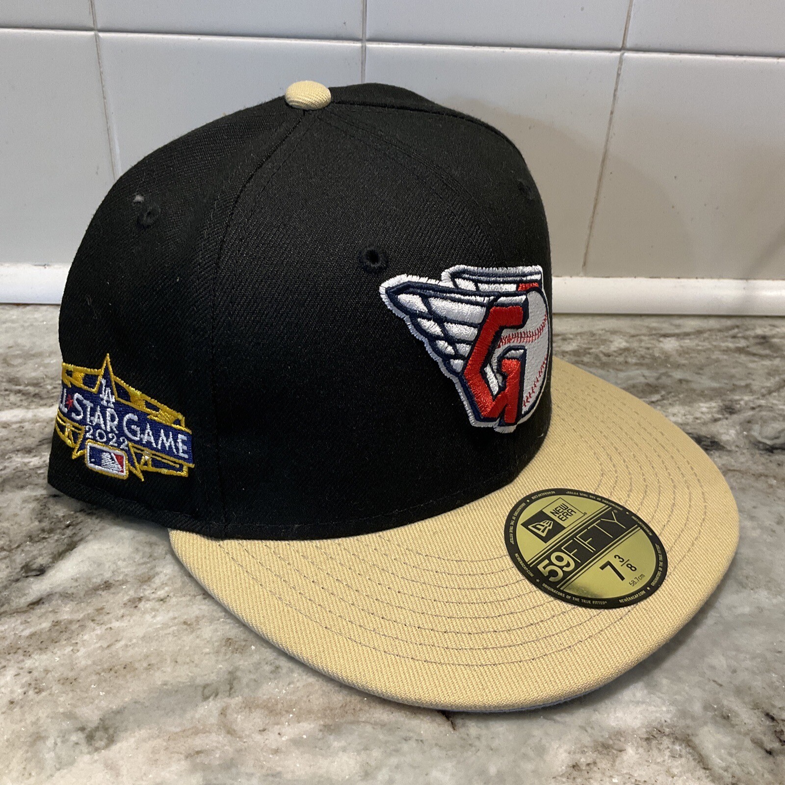 Cleveland Guardians 2022 All Star Patch New Era 59FIFTY 2-Tone Cap Hat 7 3/8