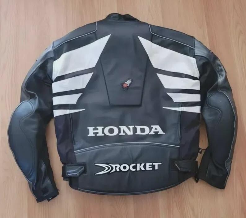Honda Motorcycle Racing Biker Leather Jacket Motorbike Riding Jacket