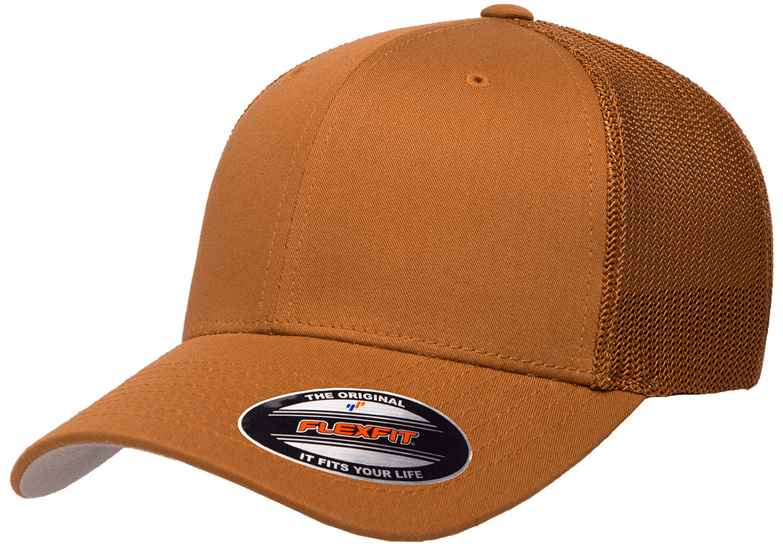 Flexfit Trucker Hat 6511 Fitted Mesh Baseball Cap Plain Blank Flex Fit OSFM