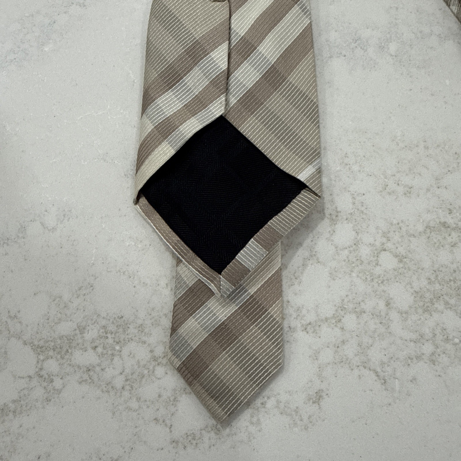 Burberry Tie Check Beige White Tartan Plaid Classic Vintage London