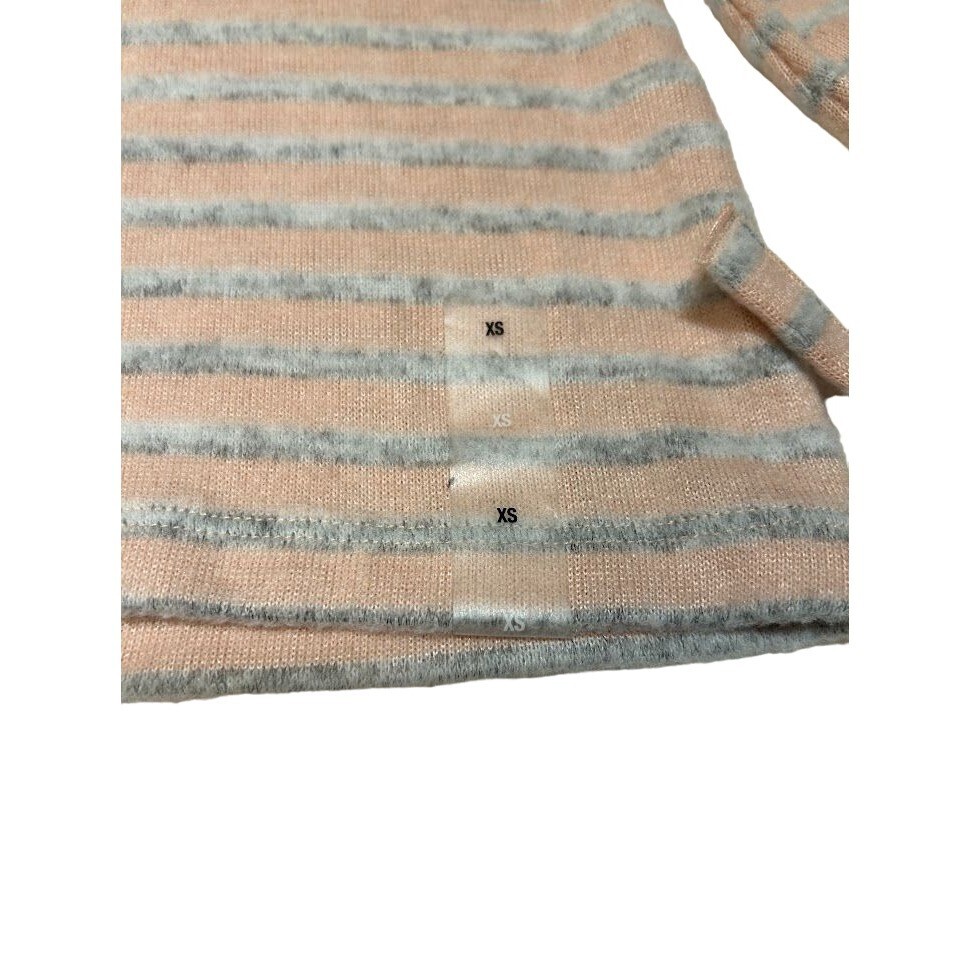 Ana XS Striped Long Sleeve Top With Tie Cuffs Polyester & Spandex NEW