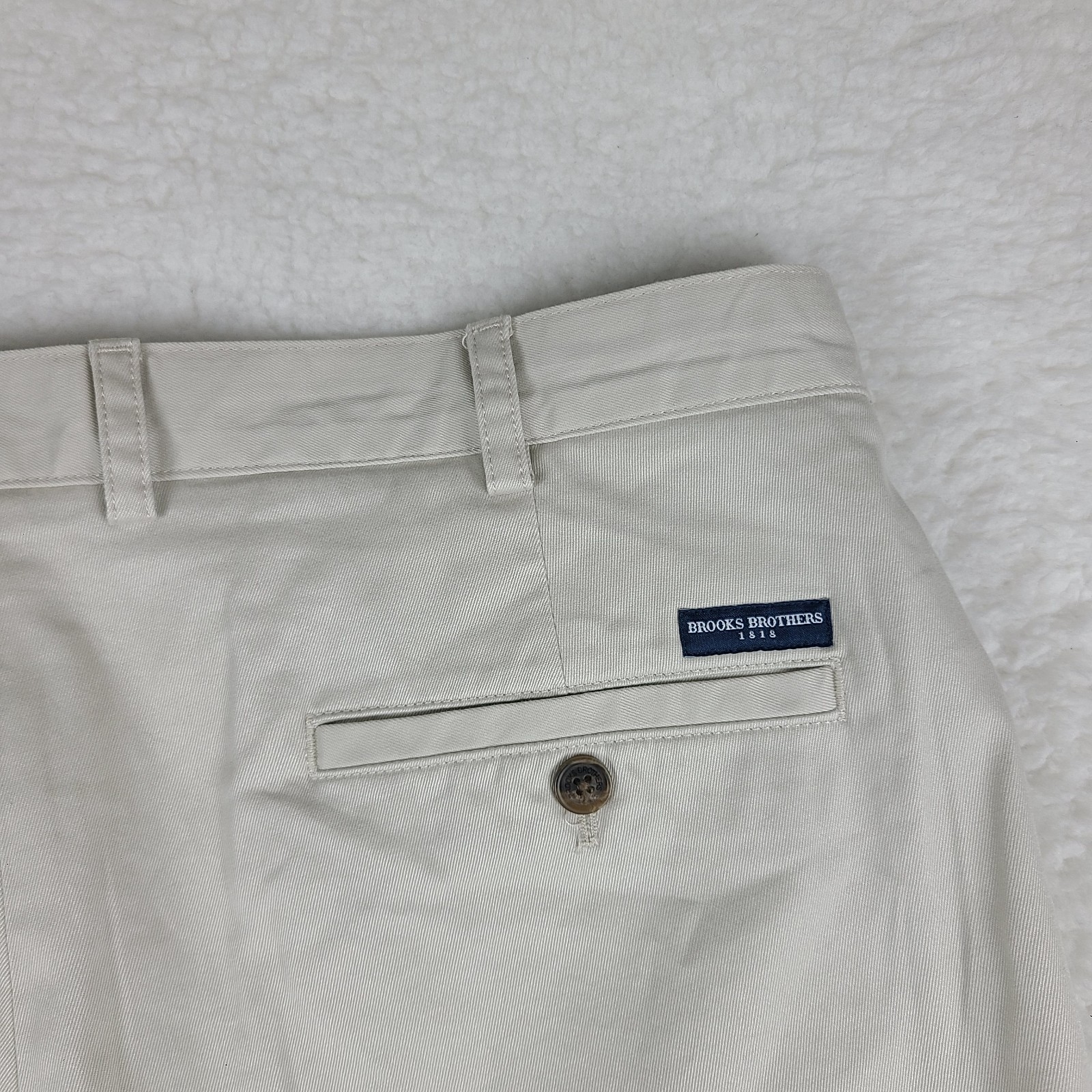Brooks Brothers Pants Mens 36×30 Beige Straight Leg Cotton Clark Chino Khakis