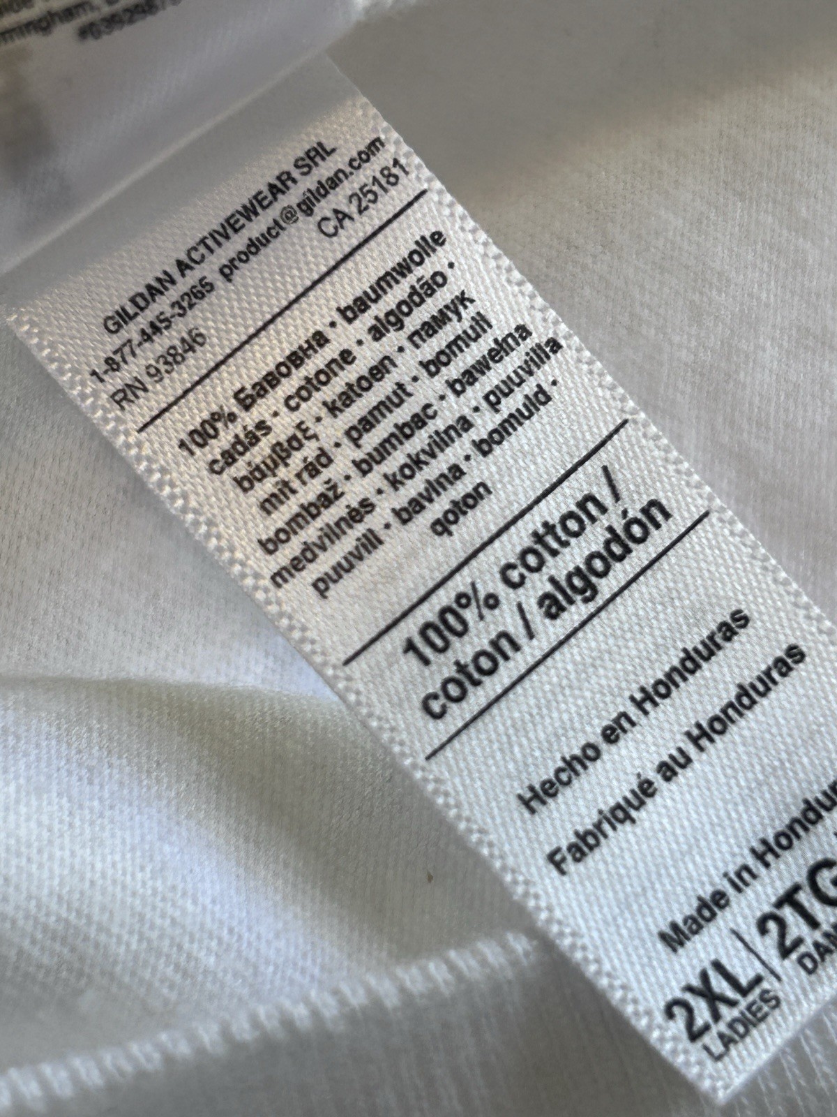 Lot of 2 American Apparel Womens 2XL White Long Sleeve Tee 100% Cotton, NWOT