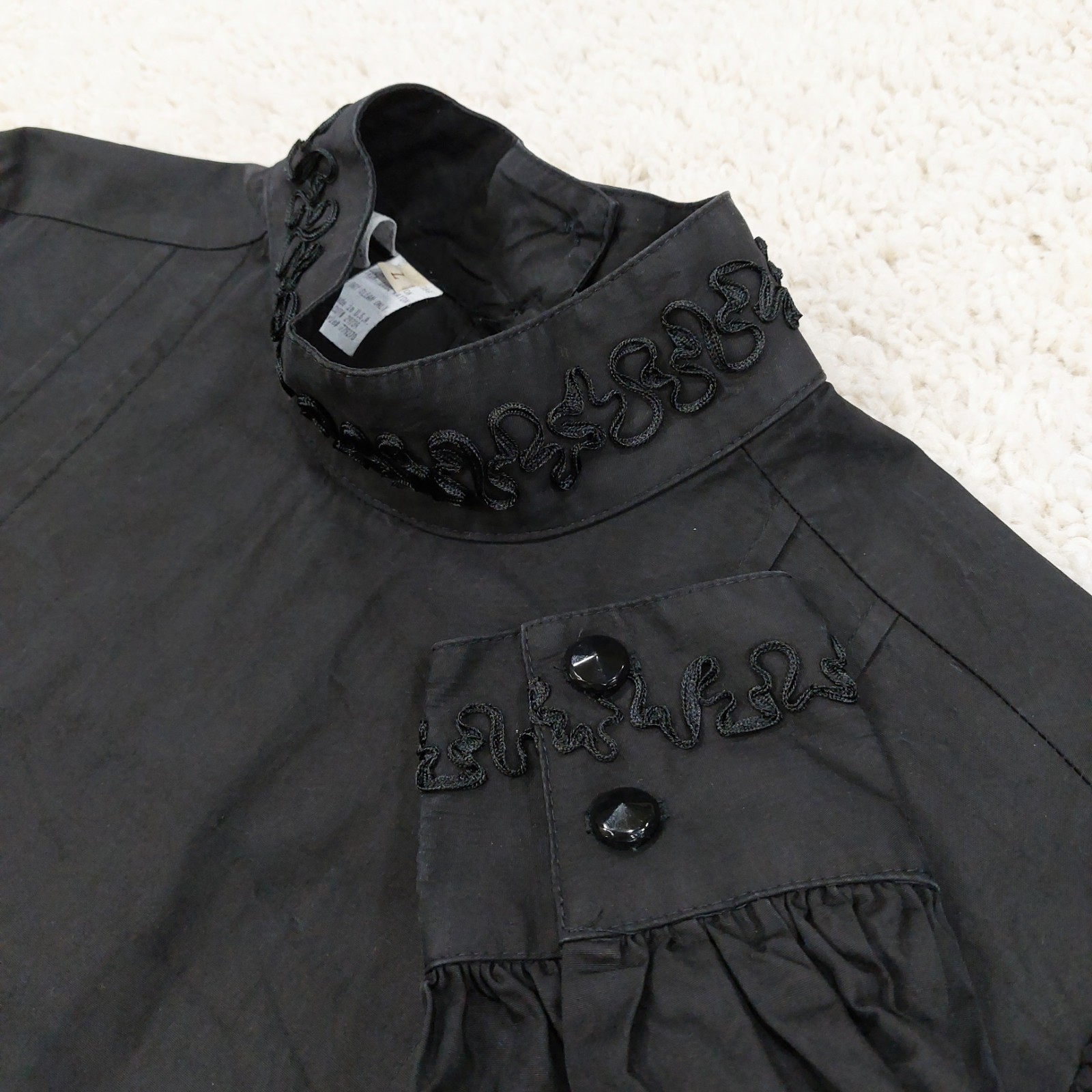 Wah Maker Black Blouse Womens Large, Edwardian, Victorian, Pioneer, Steampunk