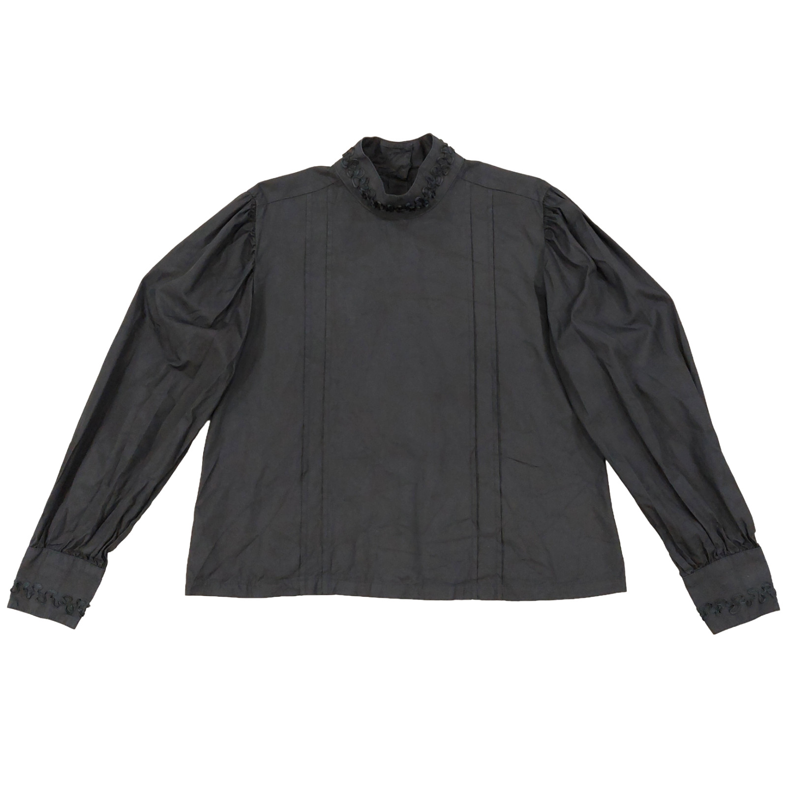 Wah Maker Black Blouse Womens Large, Edwardian, Victorian, Pioneer, Steampunk
