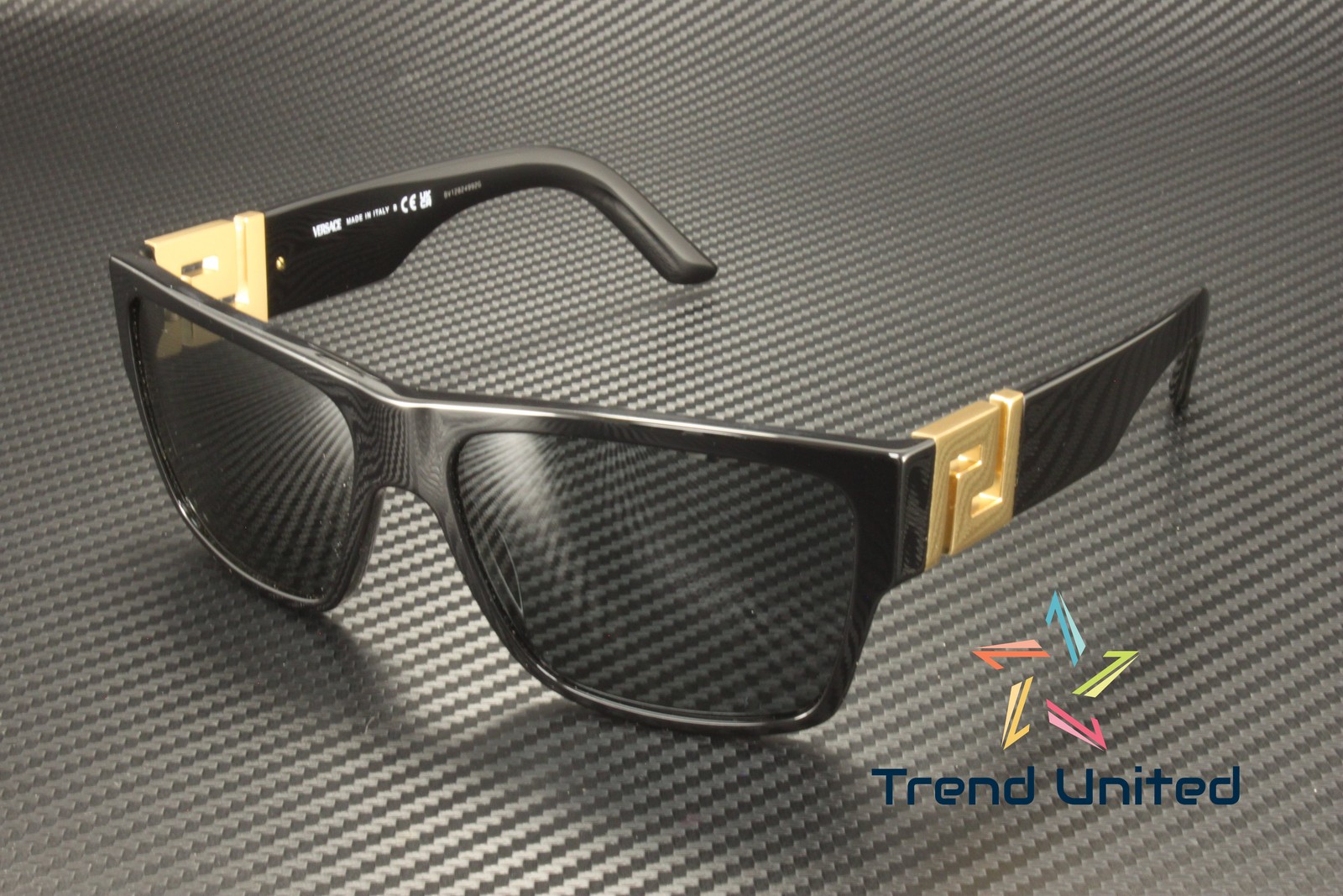 VERSACE VE4296 GB1 87 Black Gray 59 mm Men’s Sunglasses