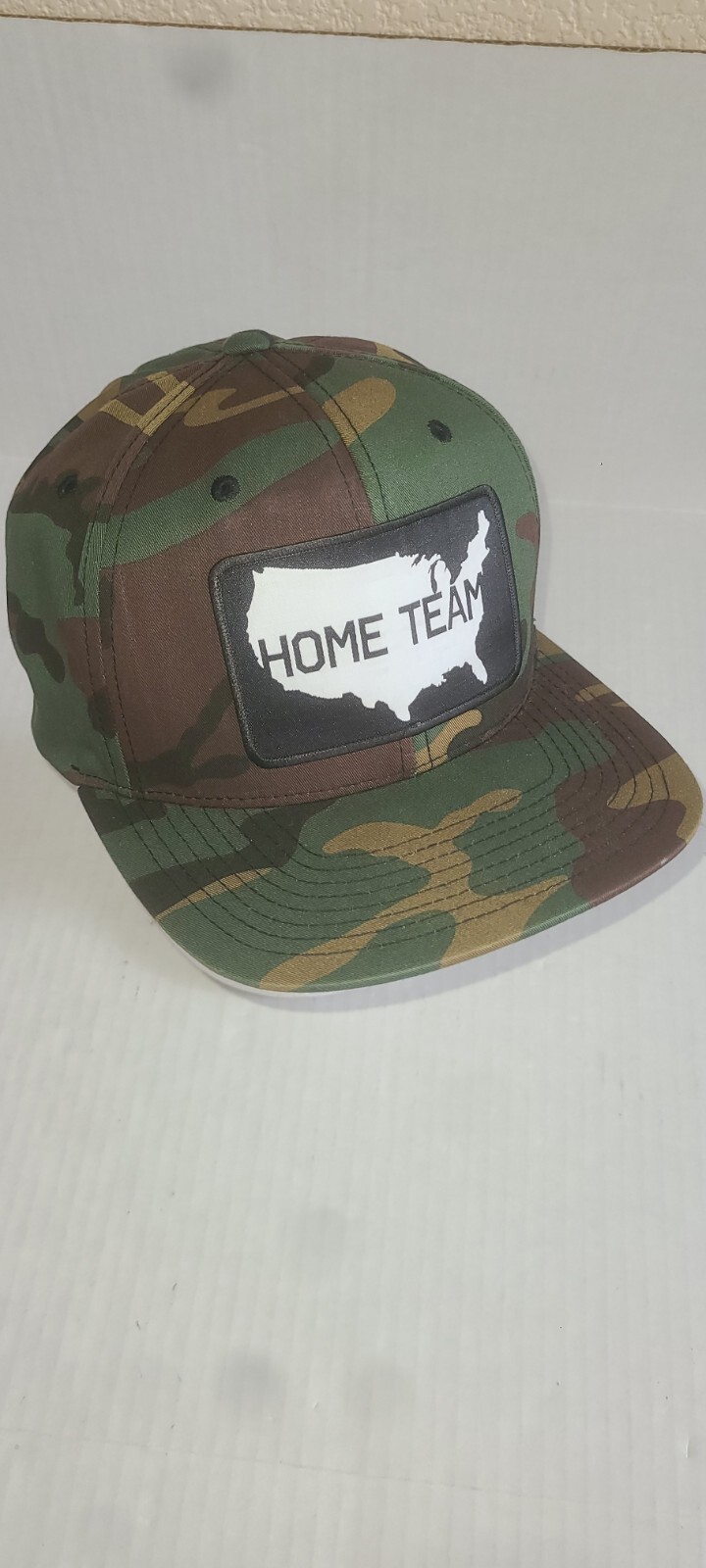 Home Team Trucker Hat Cap Camo w USA Outline Adj Snapback Nwot