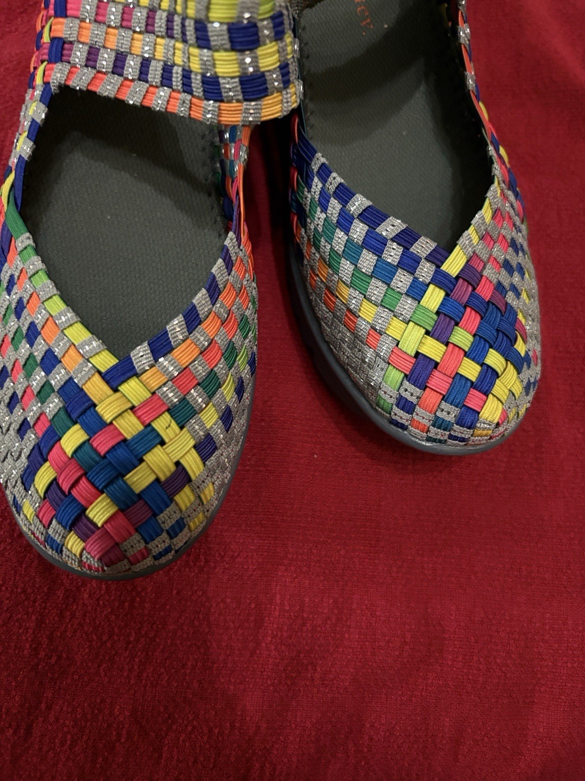 Bernie Mev Woven Synthetic Slip-On Mary Jane Flat Round Toe US 10 EU 41