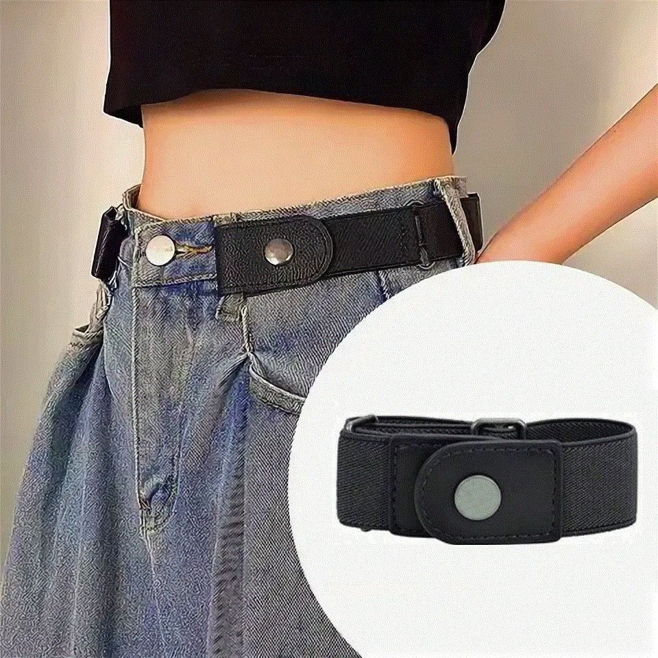 4Pcs No Buckle Belt for Men & Women Stretch Elastic Invisible Adjustable Belt US