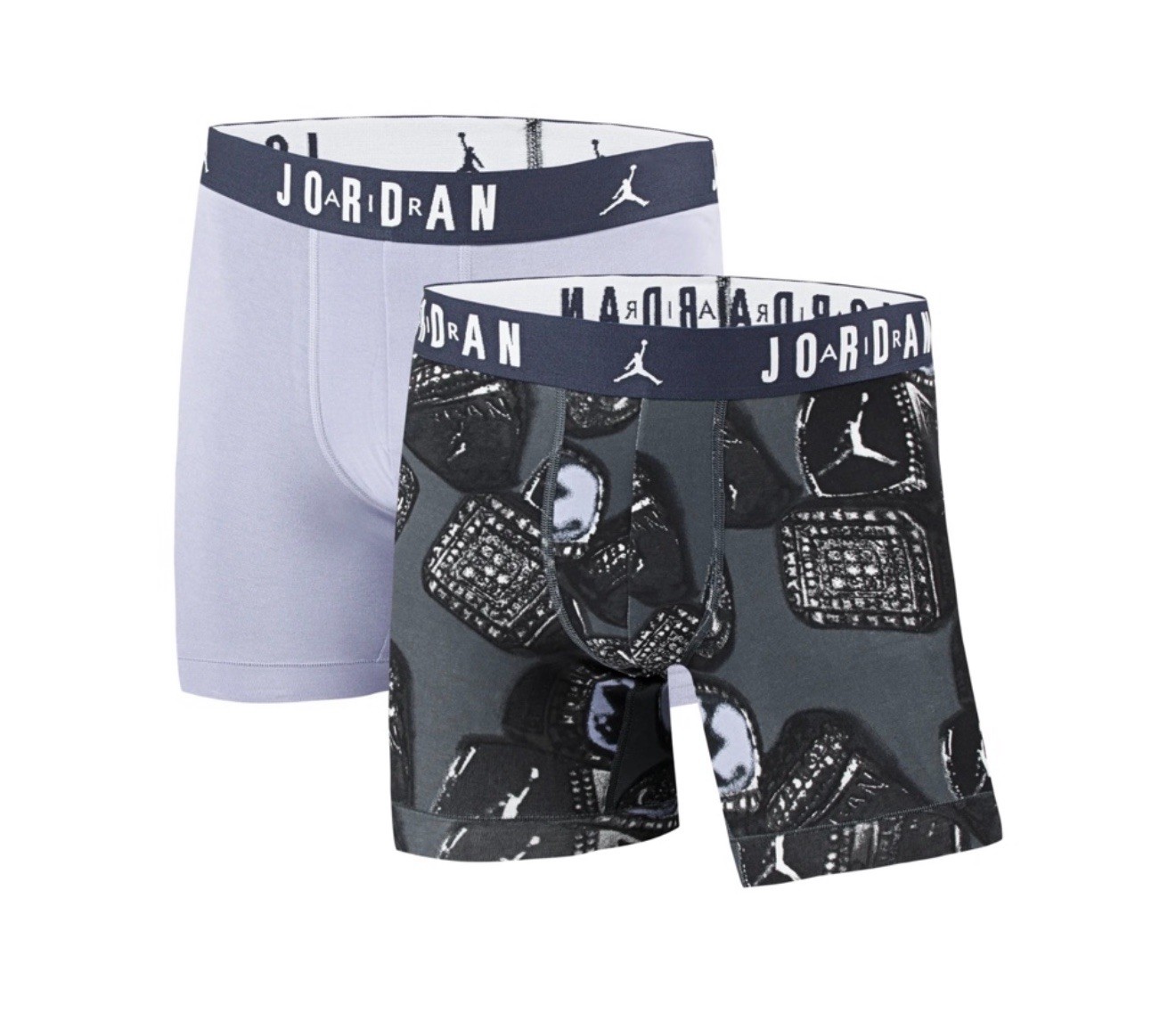 NWT. Jordan. 2 Pack. Flight Cotton Stretch Boxer Briefs. Off Noir. MRSP. $38.00