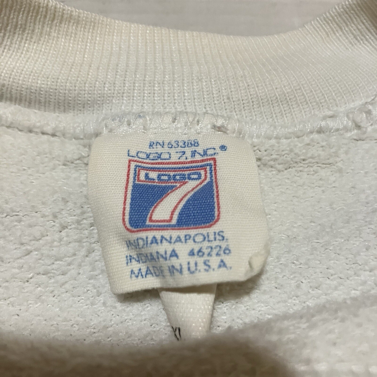 Vintage 90’s 80’s New Your Jets NFL Sweatshirt Medium Logo 7 White Made In USA