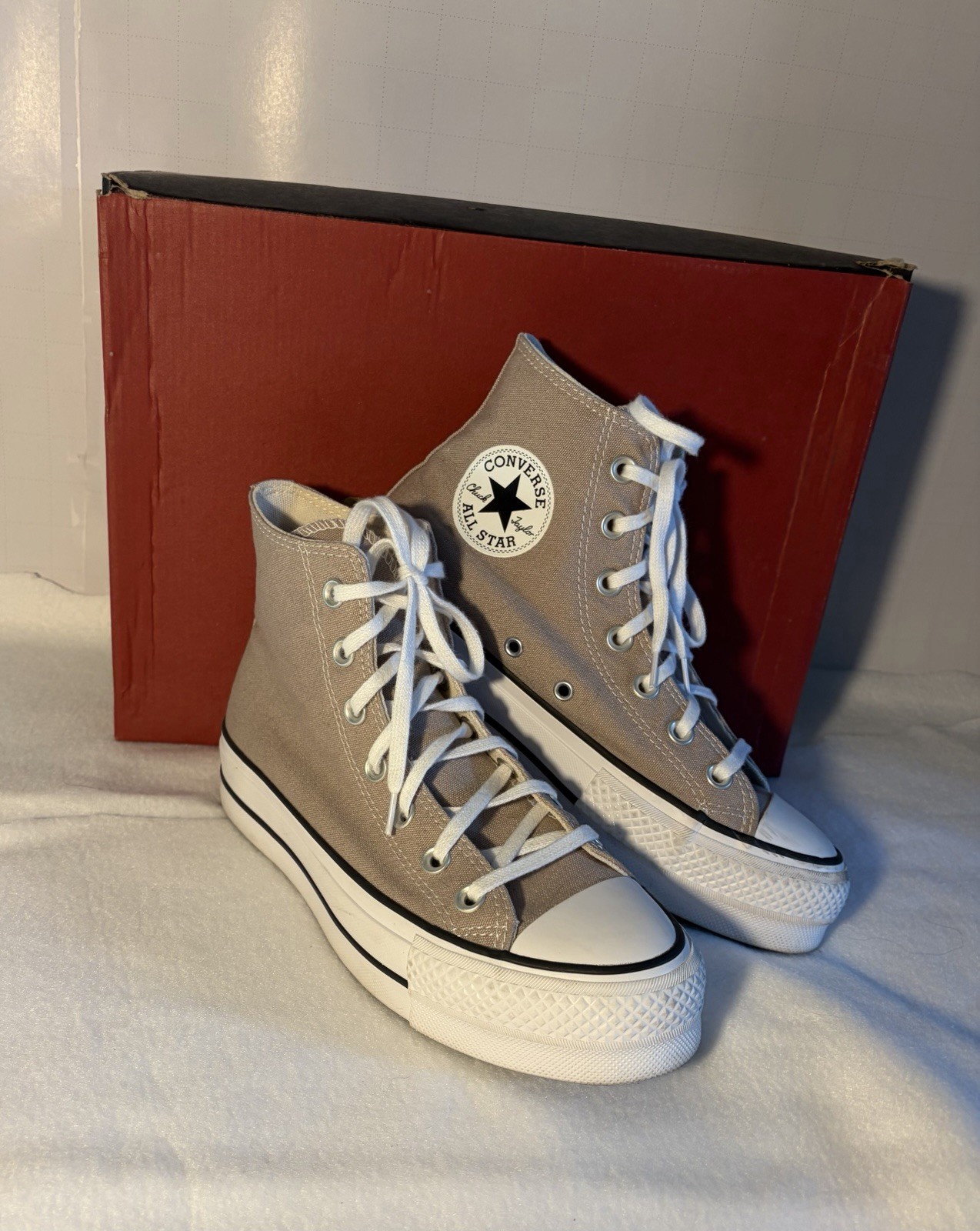 Converse Chuck Taylor Beige Platform High- SEE DESCRIPTION