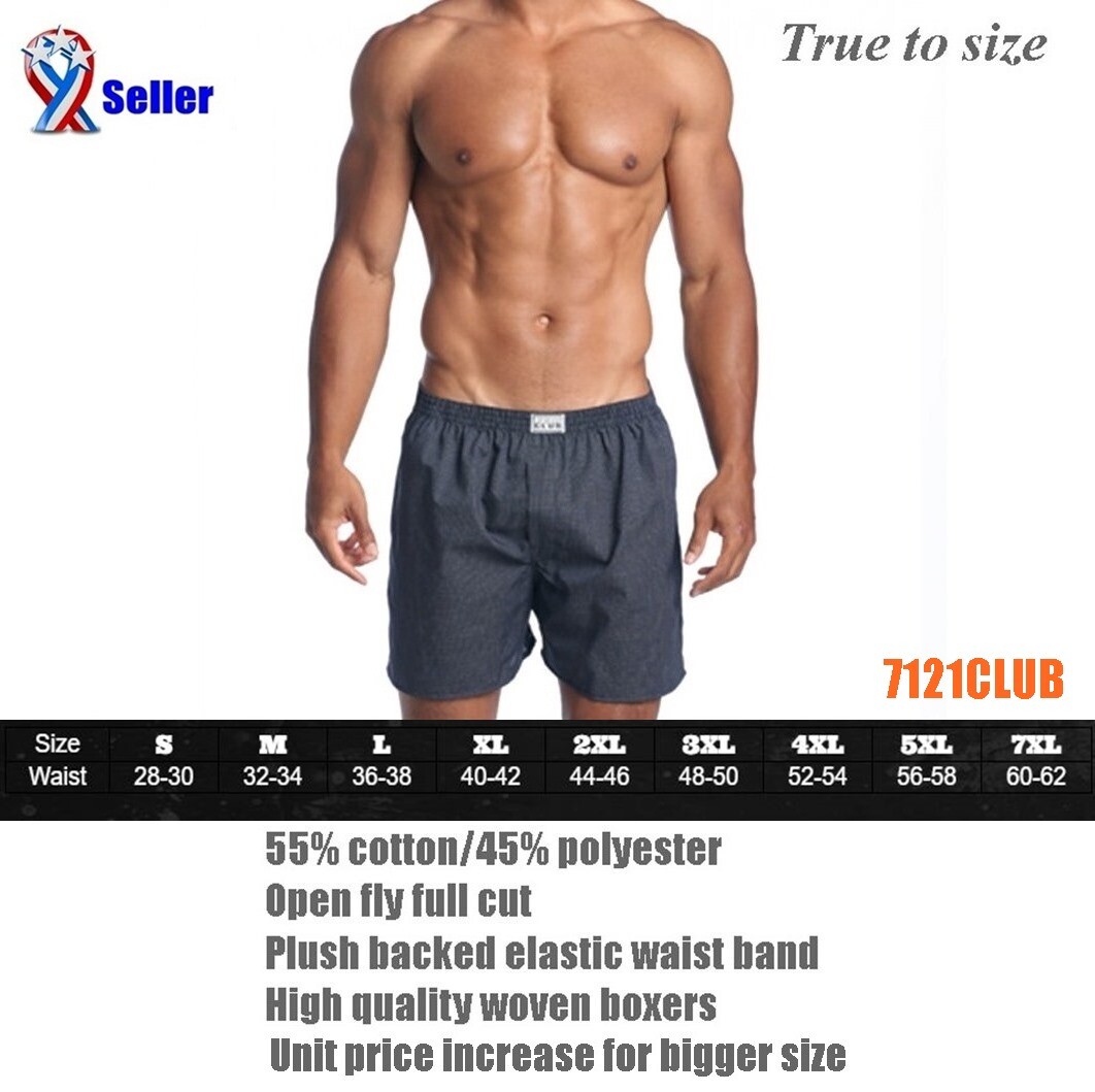 PRO CLUB BOXERS TRUNK SHORT PROCLUB MENS UNDERWEAR BIG AND TALL LOT 2 PACK S-7XL