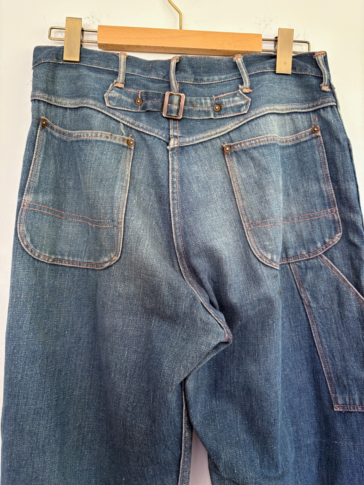 Vintage 1930s 40s Buckle back jeans