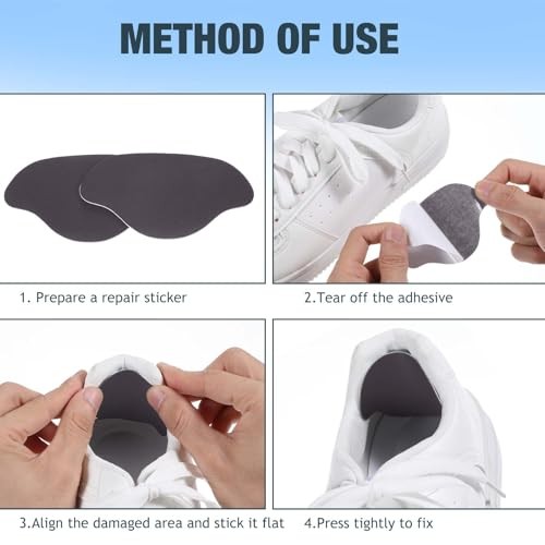 COMNICO 24pcs Shoe Heel Repair Sneaker Toe Prevention Repair Shoe Hole