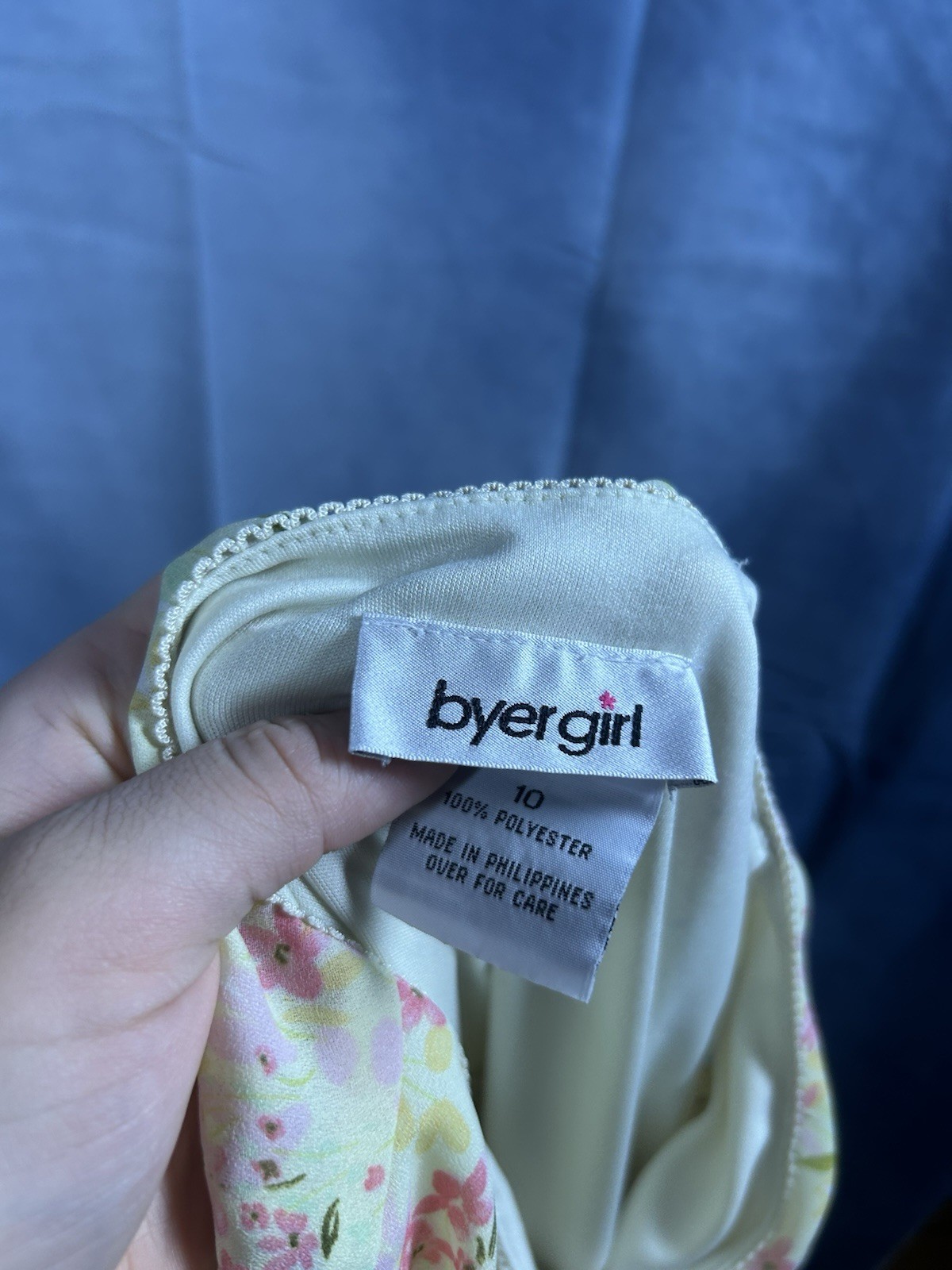 Buyer Girl Y2K 90s Girls Yellow Dress Floral Size 10