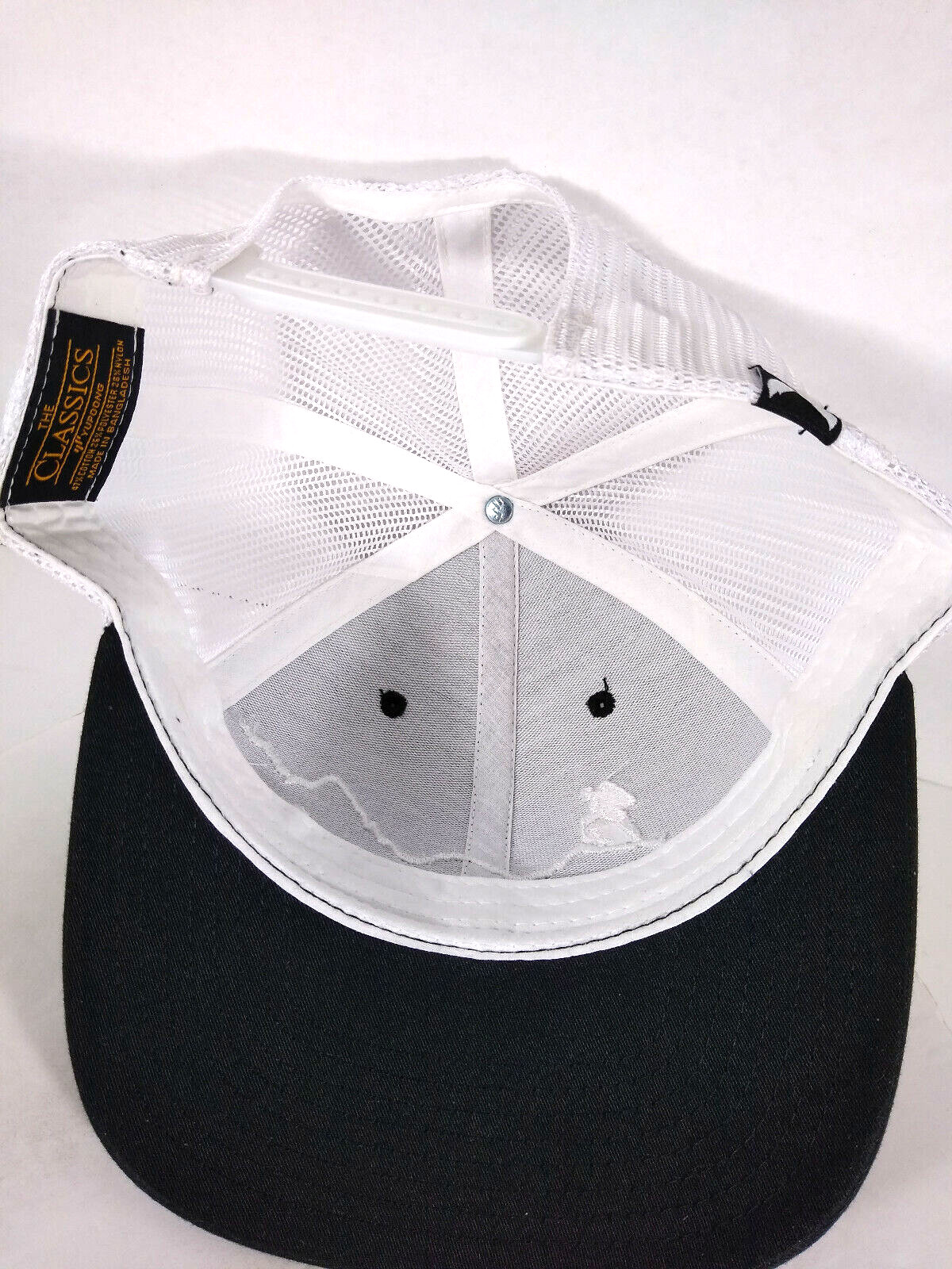 Jackson Hole Wyoming Hat Cap Black & White Mesh