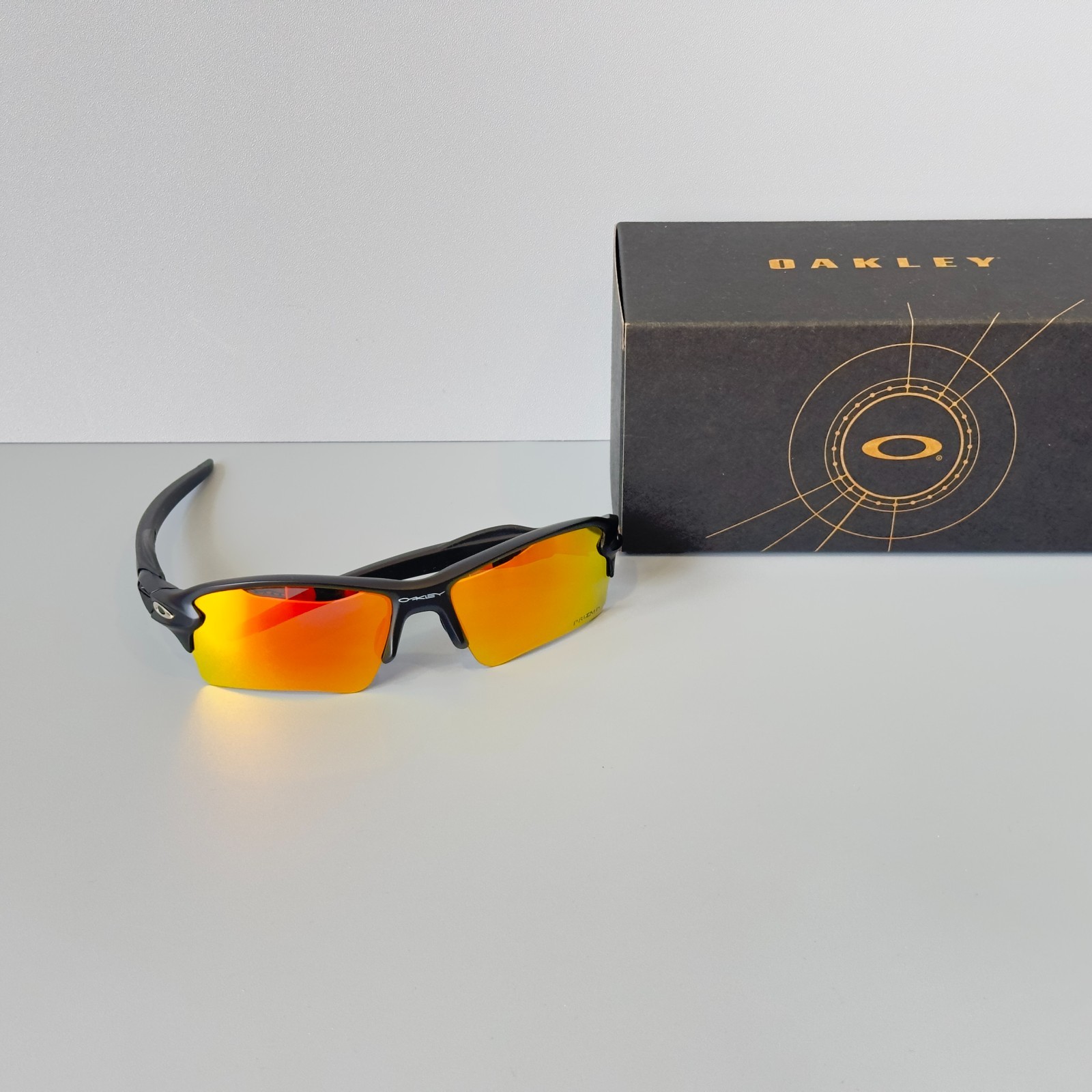 Oakley Flak 2.0 XL OO9271 Sunglasses Black Frame Polarized Red Lens Mens