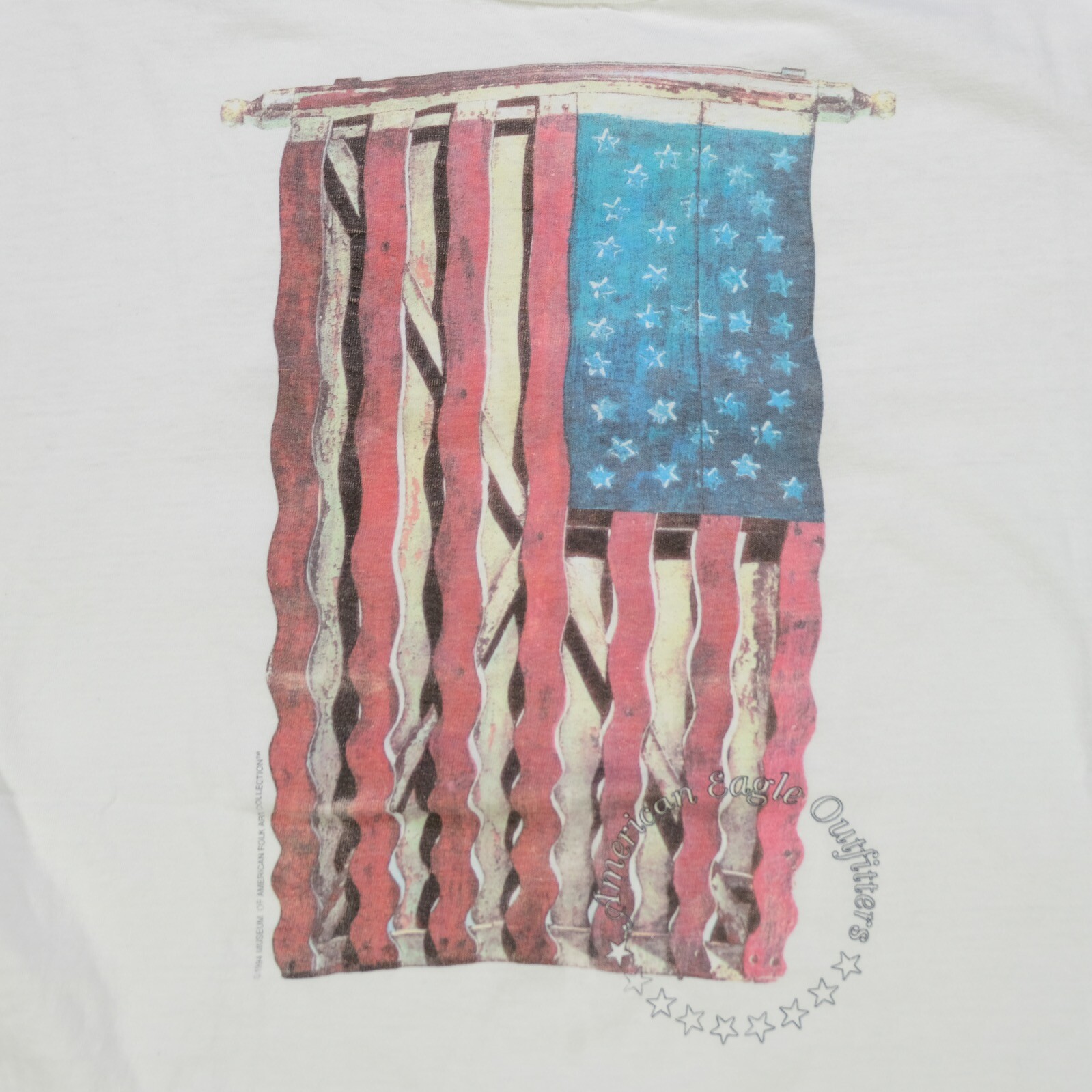 Rare VTG PRIME HARVEST American Eagle Outfitters USA Flag T Shirt 90s White XL