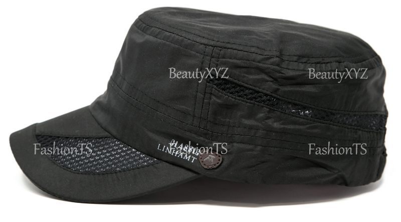 Men’s Classic Summer Army Hat Military Cadet Patrol Style Brim Spring Summer Cap