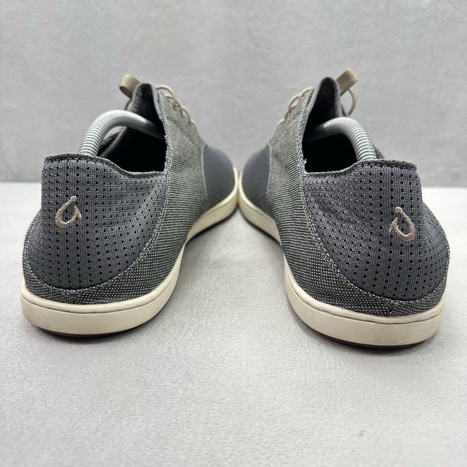 OluKai Nohea Moku Mens Size 12 Shoes Slip-On Gray Mesh Comfort Sneakers