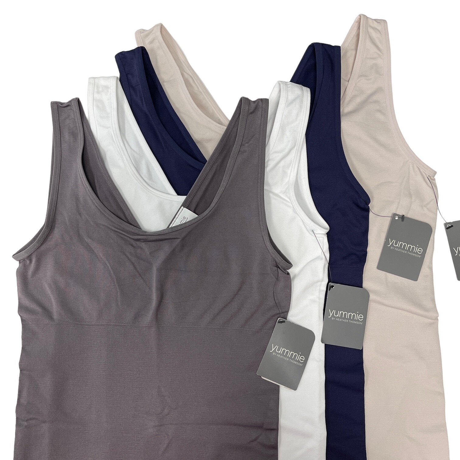 Yummie Tank Top Seamless 2 Way Shaper V Neck Scoop Cami Slimmer Moderate Control