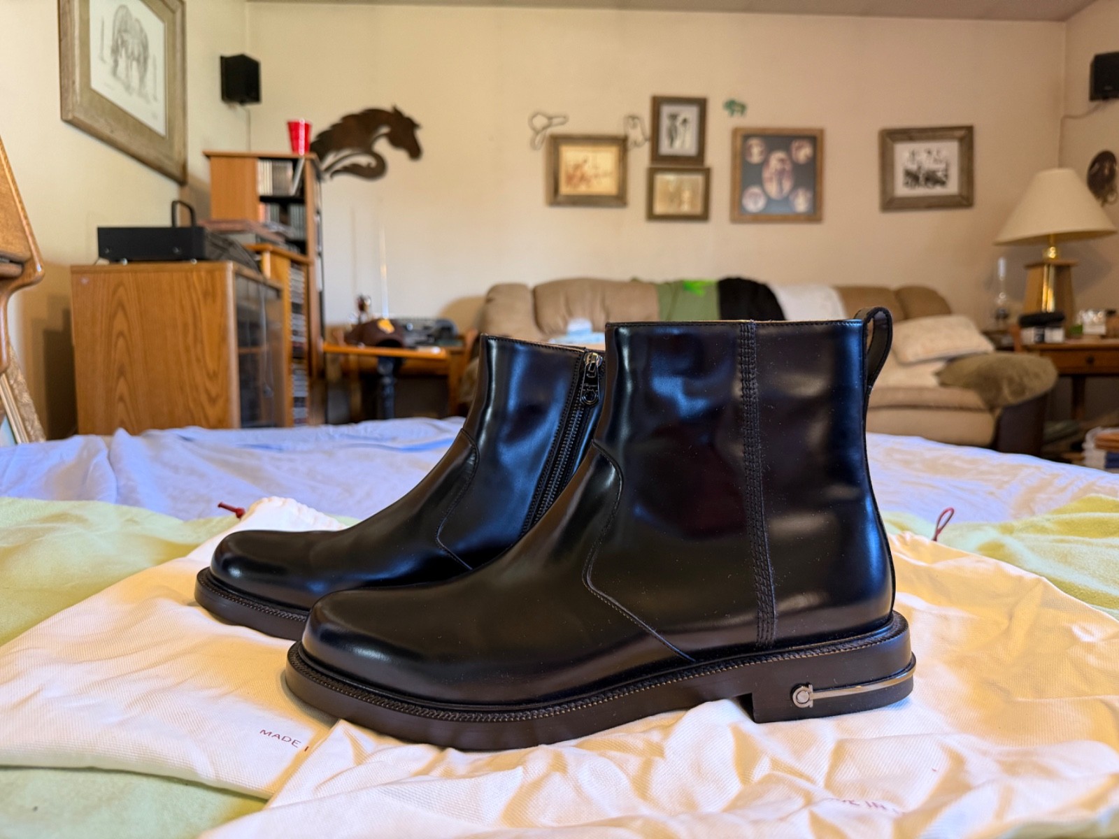 Ferragamo Zip Up Boots – Never Worn – Size 9.5 EE