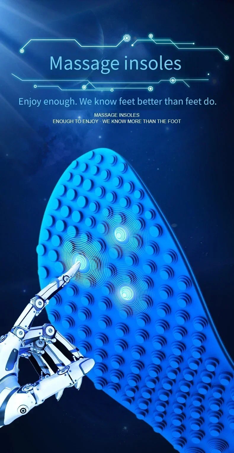 Foot Massage Insoles Acupressure Shoe Inserts Soft Cushion Relief for Men Women