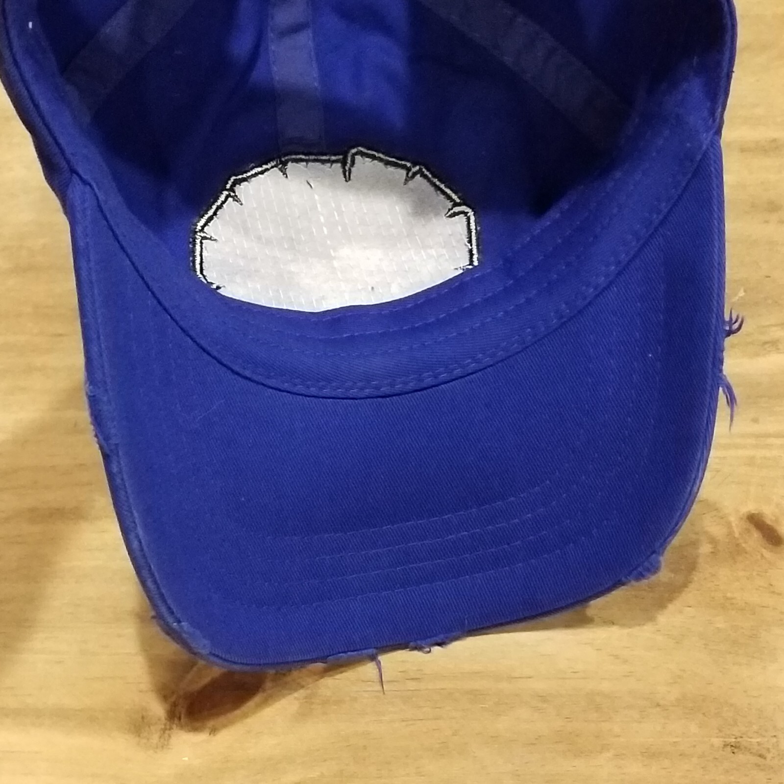 Never Settle Hat Cap Strap Back Blue Money Cash Logo One Size Adjustable Cotton