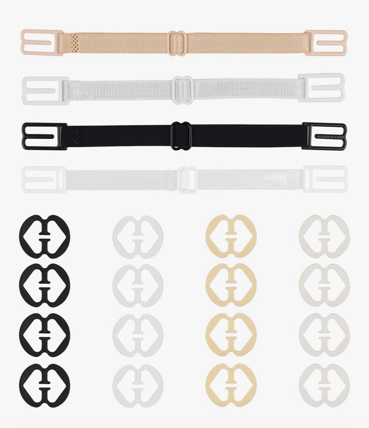 x20 Bra Clip & Strap Set – 4 Colours Mixed Value Pack