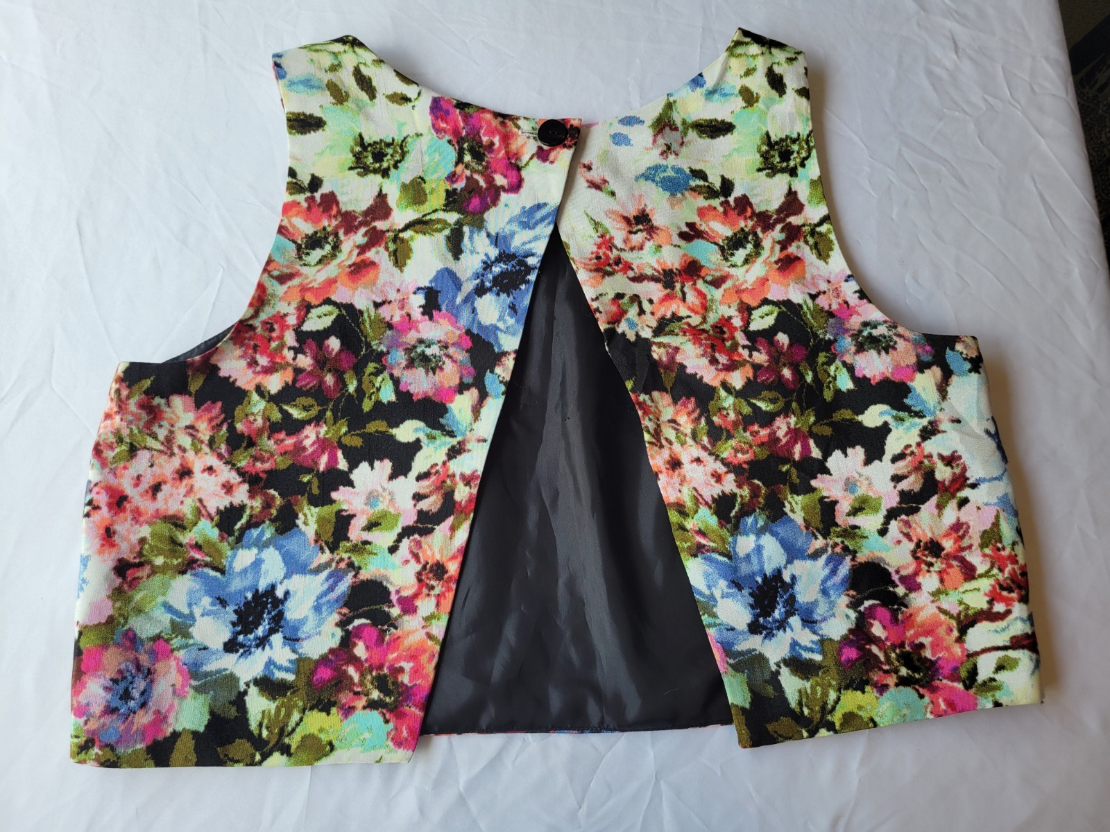 Gabby Multicolor Floral Sundress With Layered Chest Sheath Size 12